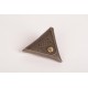 Rozkládací trojúhelníková kožená kapsička na drobné šedá