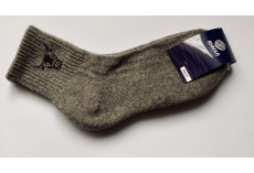 Zobrazit větší Ponožky z jačí vlny šedéšedobéžové vel. 37-39