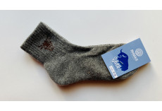 Ponožky z jačí vlny šedé s hlavou jaka vel 35-36
