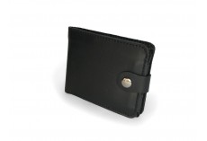 Jednoduchá pánská kožená peněženka černá