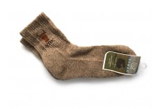 Ponožky z jačí vlny šedohnědé s obrázkem