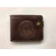 Pánská kožená peněženka s raženým kruhovým ornamentem