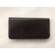 Jednoduchá kožená peněženka s raženým ornamentem tmavě hnědá