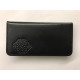 Jednoduchá kožená peněženka s raženým ornamentem černá